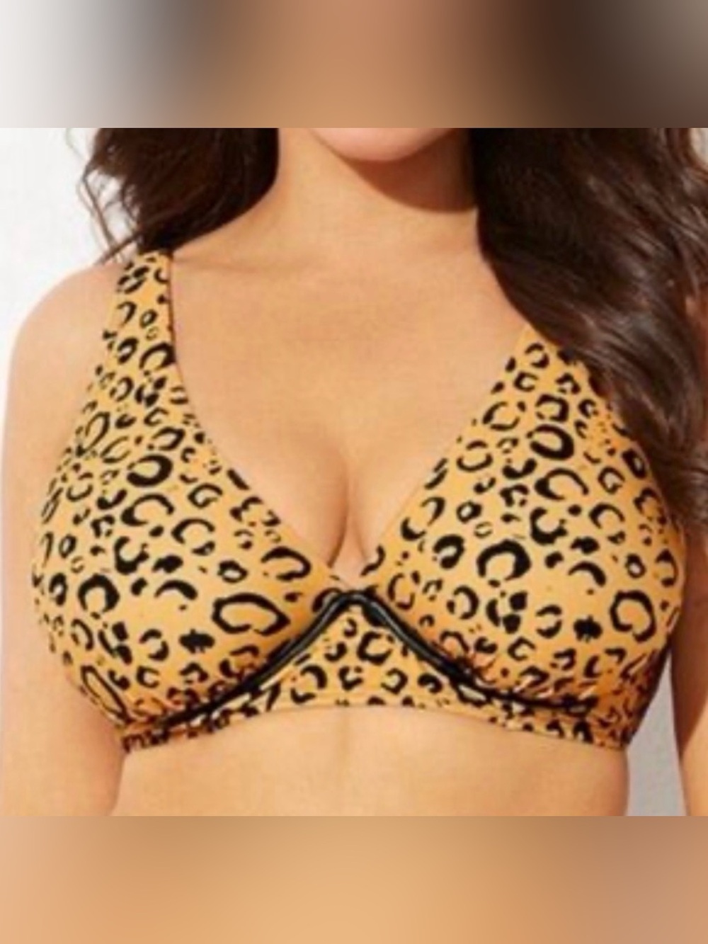 NWT leopard cheetah bikini top. Swim Suits for All x Gabi Fresh Collection